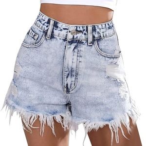 American Apparel Washed Out Jean Shorts